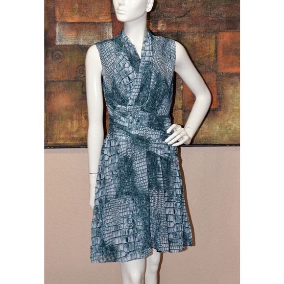 KENNETH COLE SNAKE ANIMAL PRINT SLEEVELESS A-LINE DRESS SIZE XS NWT $149.50 - Picture 1 of 6